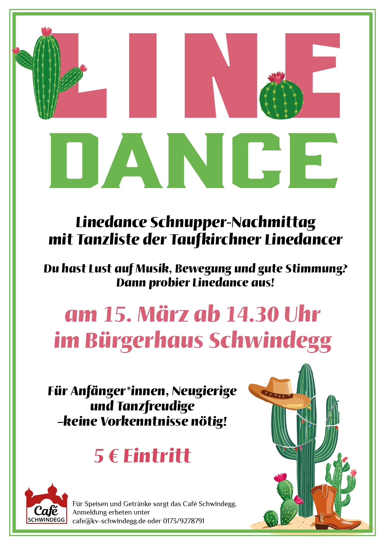 Taufkirchner Linedancer im Café Schwindegg